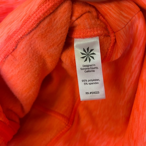 Athleta Running Jacket Women's Orange Thumbhole Athleisure Training Gym Medium - Picture 4 of 7